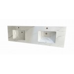 Vanity Top - 1500mm White Sintered Stone Top with Double basin